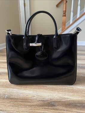 Longchamp Vintage Roseau Leather Box Bag